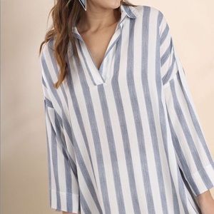 Blue and white shirt